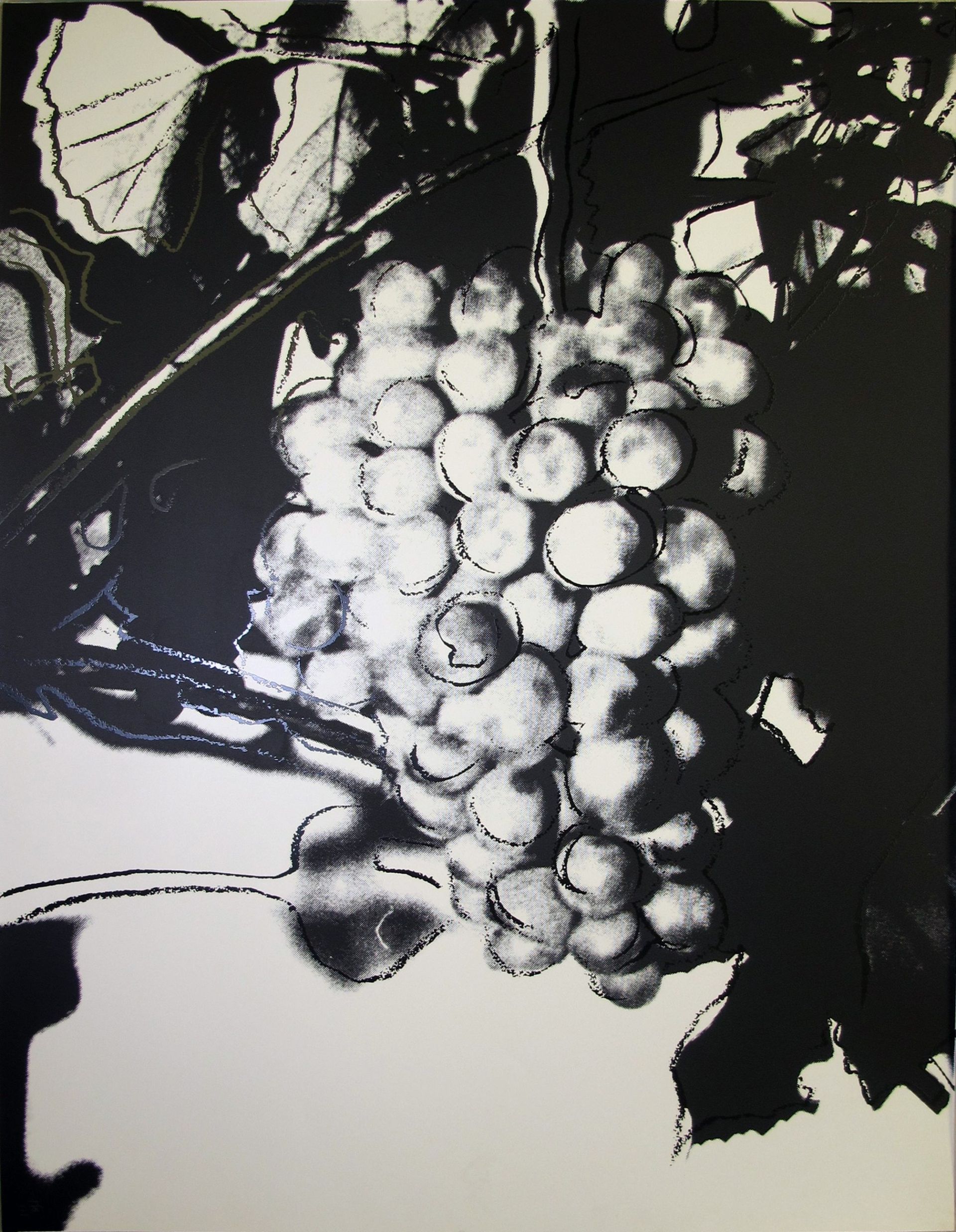 Andy Warhol, Grapes — Black and White (1979)