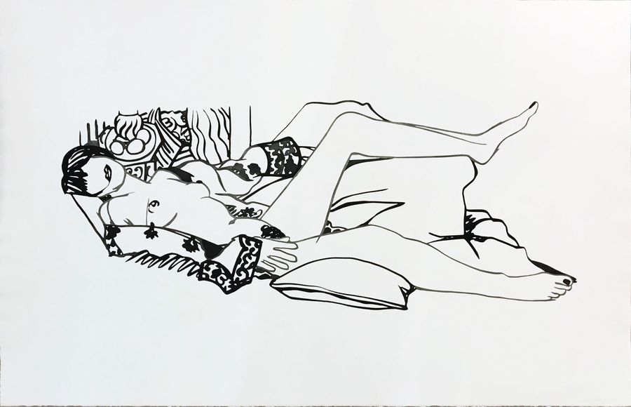 Monica Nude with Purple Robe, 1990