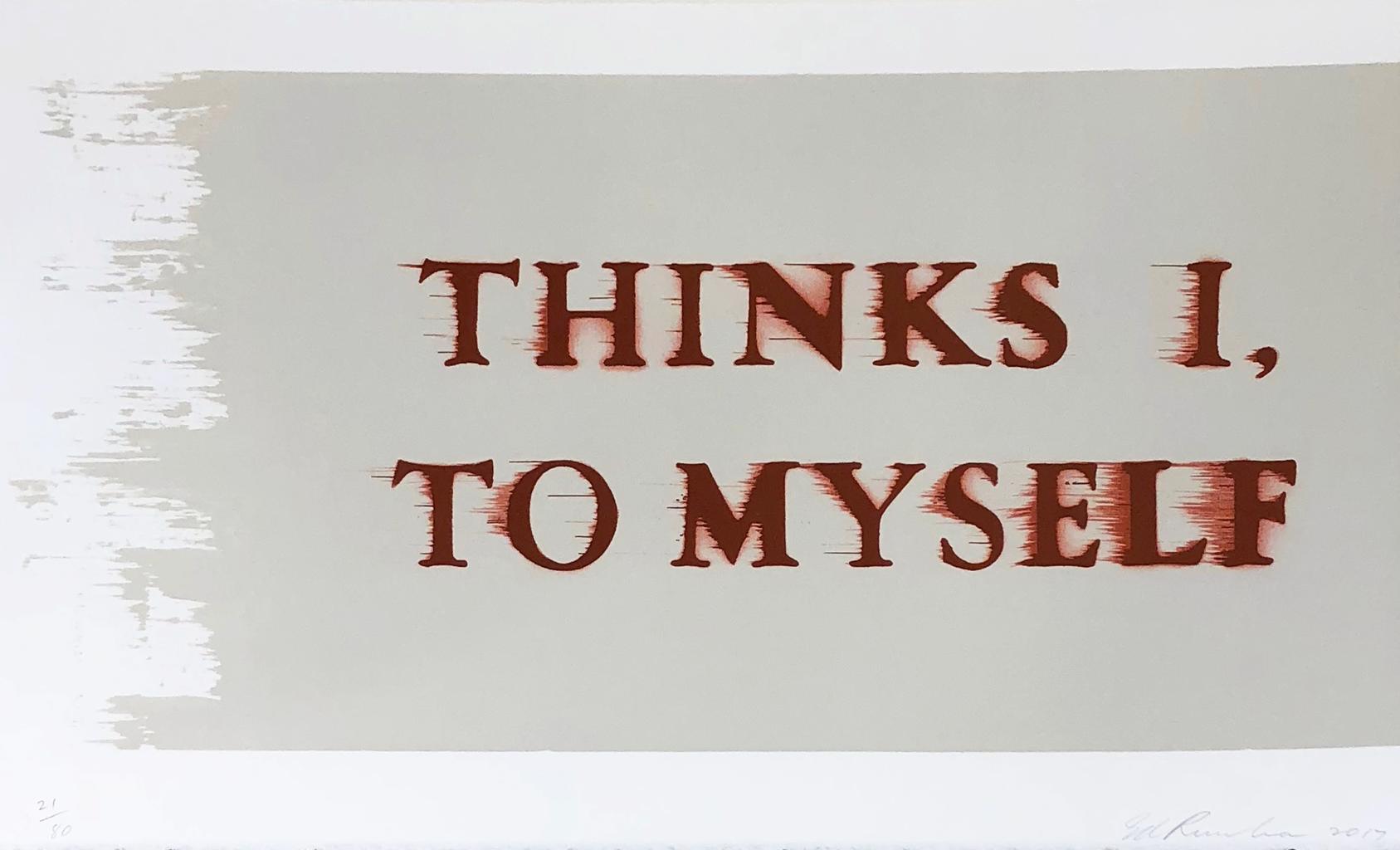 Thinks I, To Myself