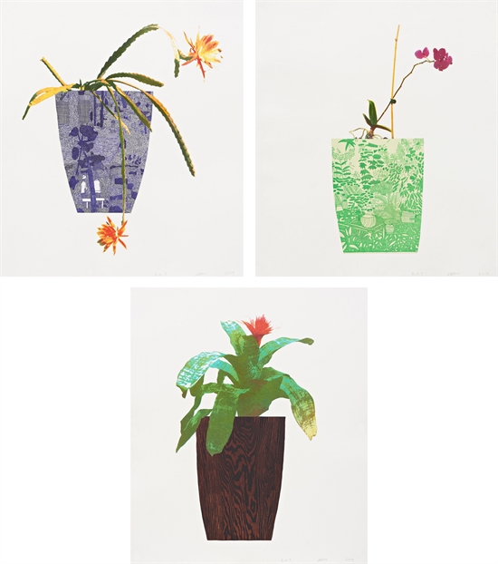 Three Landscape Pots
