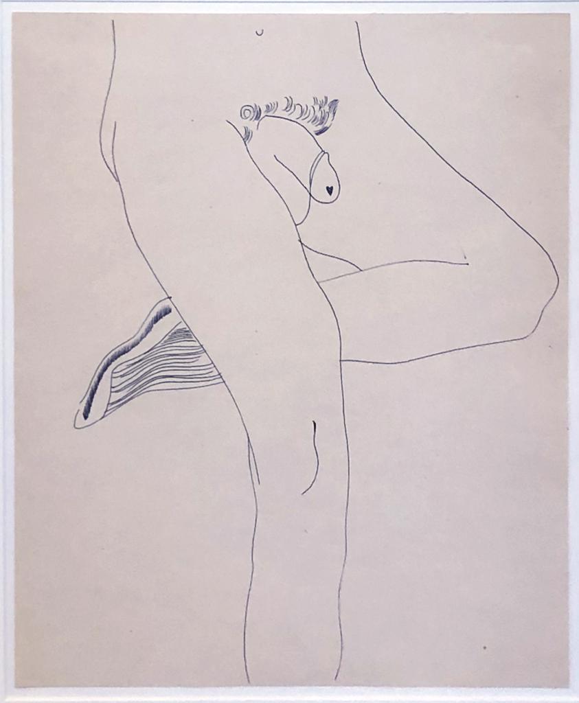 Andy Warhol, Untitled (Unidentified Male) in Warhol Men Book (1955-1957)